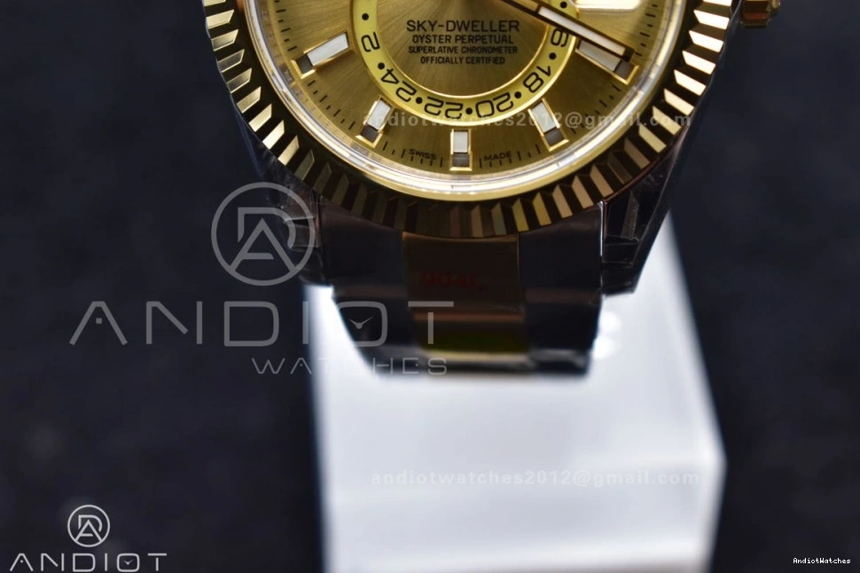 YG Edition 1120 Noob on Best SS SS Bracelet YG YG A23J Dial Skydweller Durable 0911